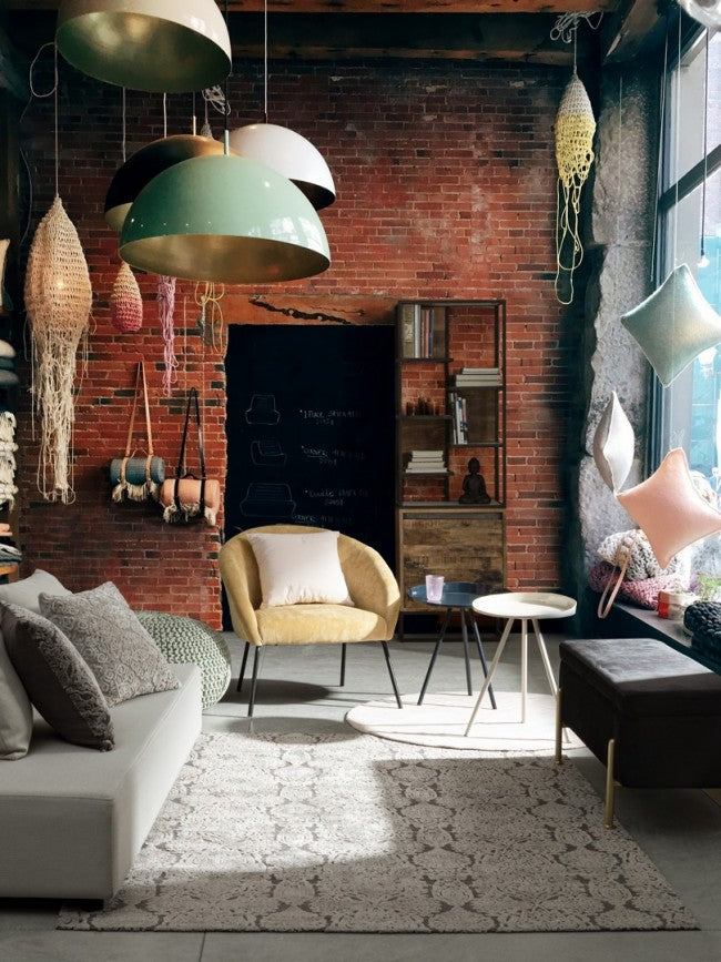 Alfombra retro moderna en viscosa Delhi 160 x 230 cm