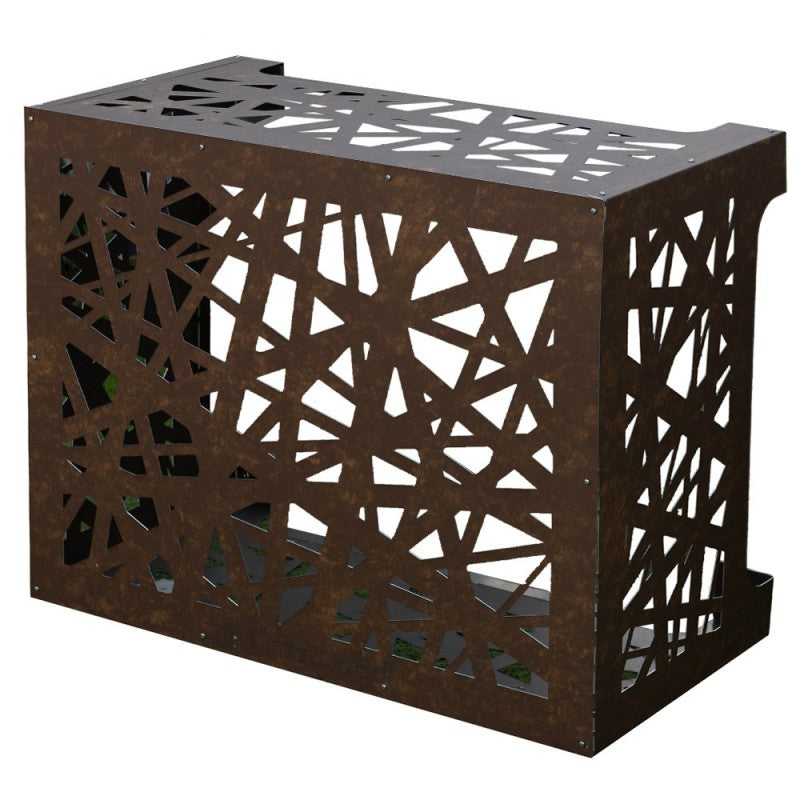 ARTIST Cubierta de aire acondicionado de aluminio marrón 86x44x h68 cm