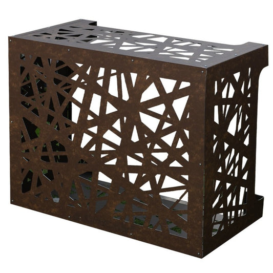 ARTIST Cubierta de aire acondicionado de aluminio marrón 86x44x h68 cm