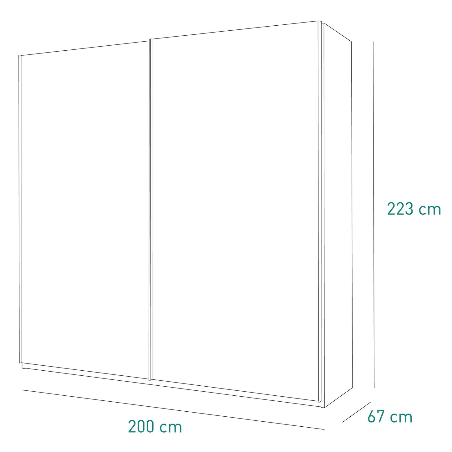 Armario Systema con puertas correderas Roble/Blanco