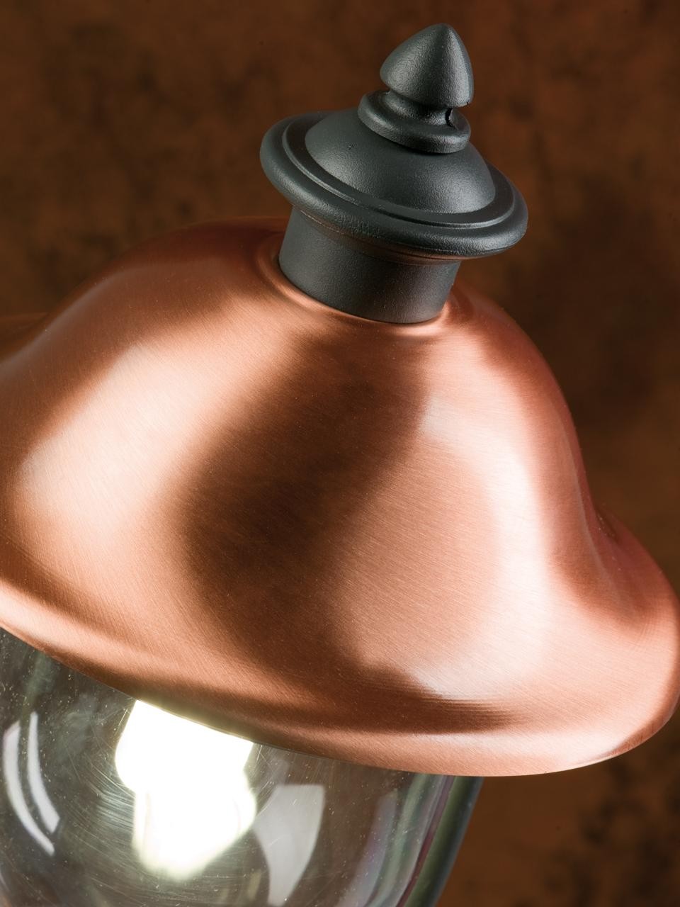 Aplique En Alto E27 linea rustica gris-cobre