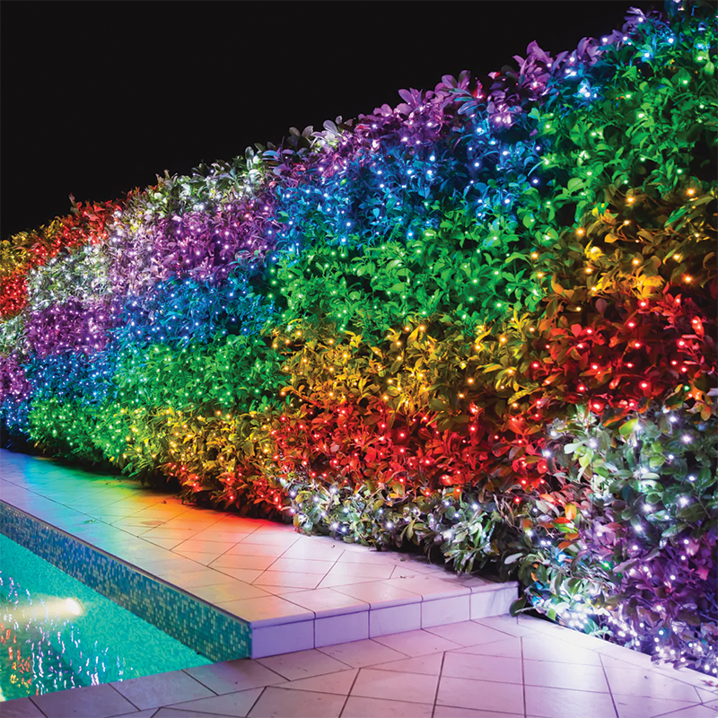 Cadena Twinkly RGB + LED blanco 48 metros 600 LEDs