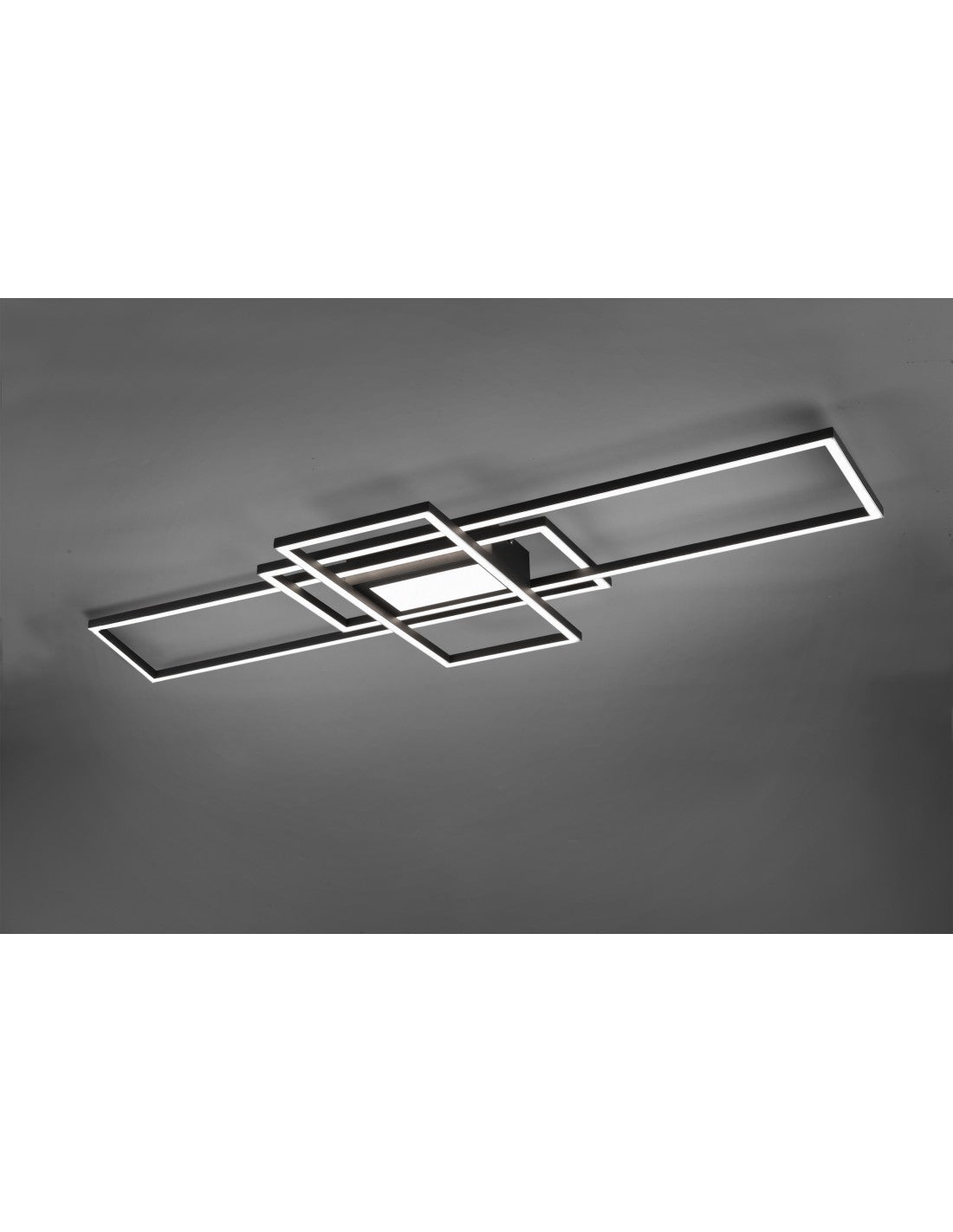 Irvine Plafón 3 rectángulos LED 60w Antracita L105 cm Regulable Trio Lighting