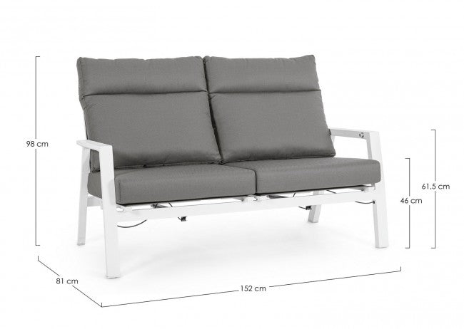 Sofá 2P Recl CC Kledi Blanco Jx11