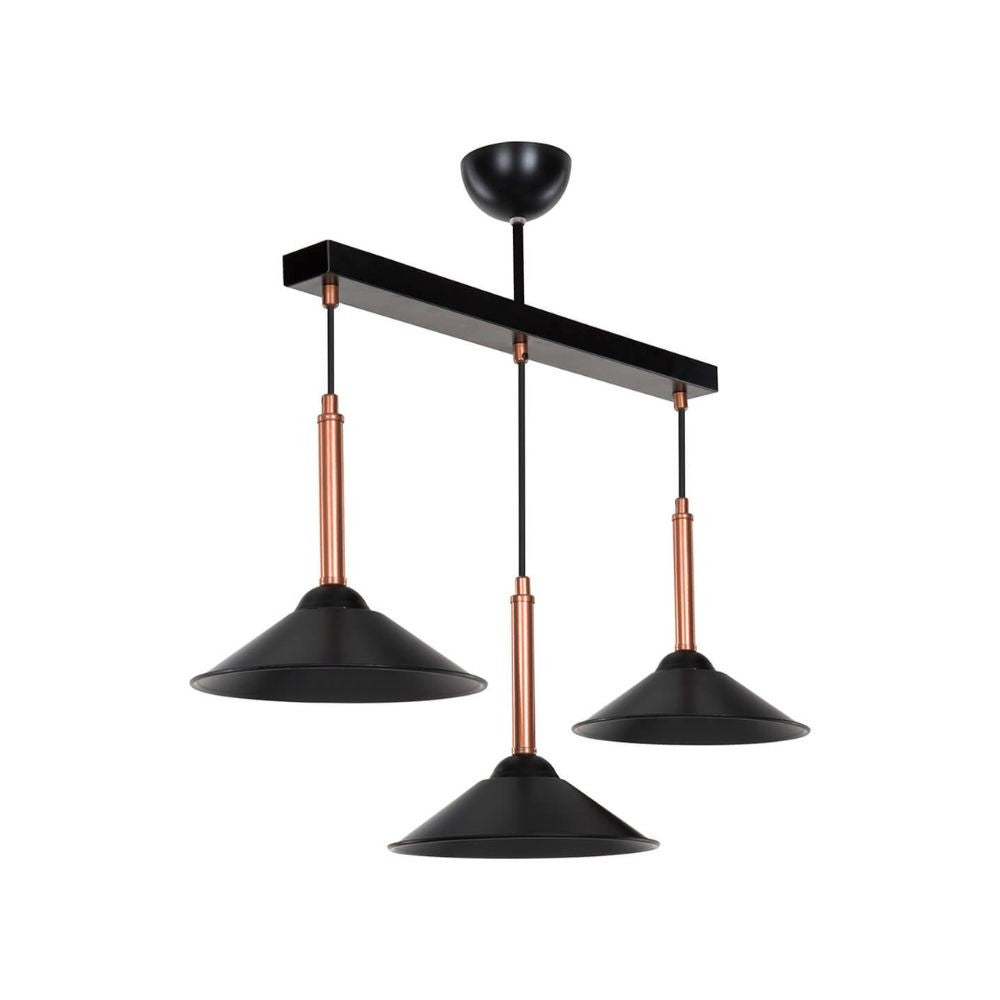 Lampada a sospensione Mandarin MDL4221 con paralumi metallo nero EFFEZ