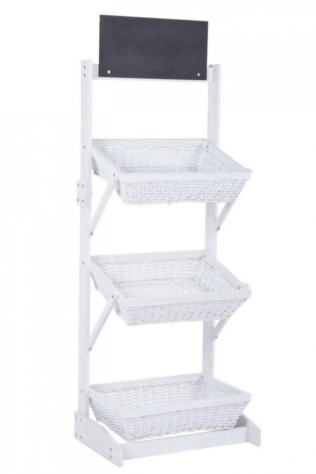 Darik Expositor 3 Cestas SVAS Blanco 60x45x200h cm