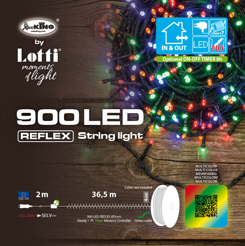 Cadena lineal 900 LEDs RGB 36,5m en bobina