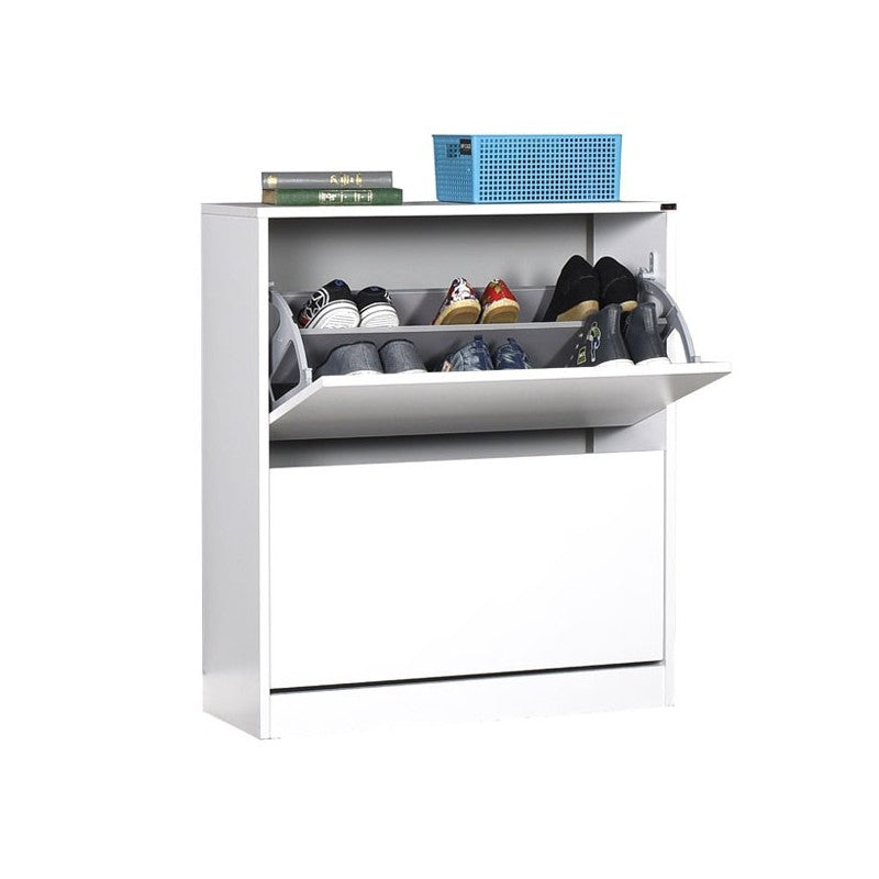 Zapatero 2 puertas blanco brillo 73x26xh.84 cm