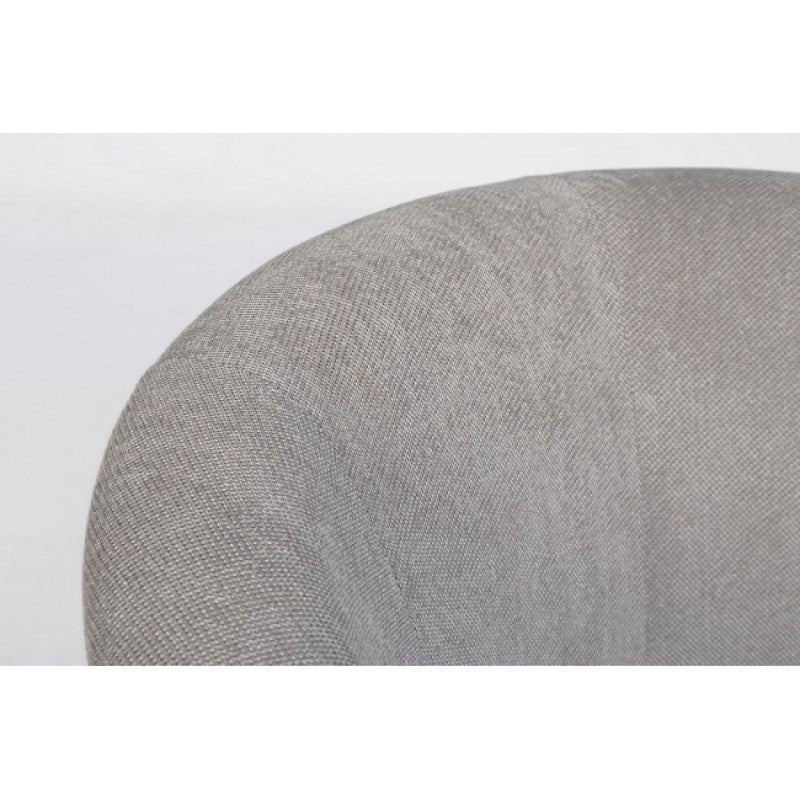 Sillón de madera y tela gris claro BELICE 64,5x63x h76 cm