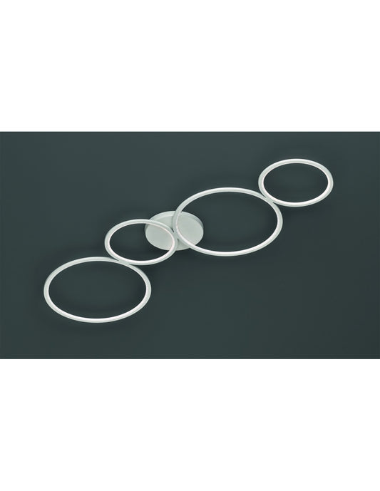 Lámpara de techo Rondo 4 círculos LED blancos L97 cm Trio Lighting