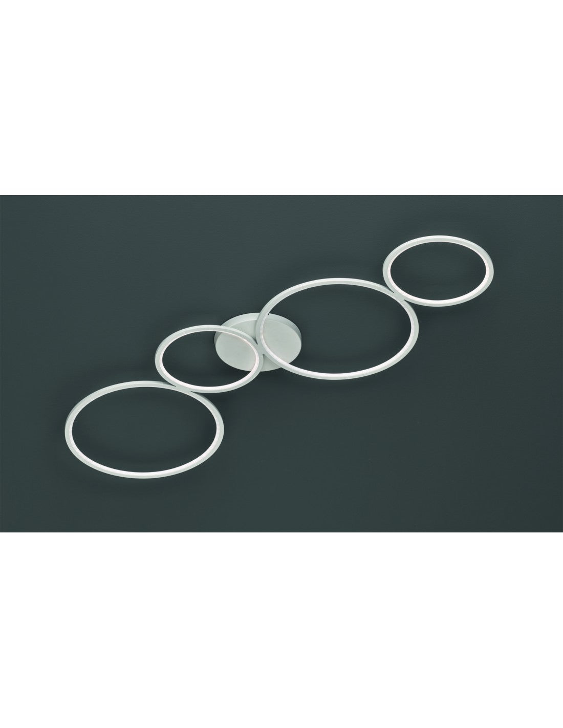Lámpara de techo Rondo 4 círculos LED blancos L97 cm Trio Lighting