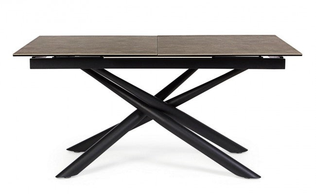 Mesa extensible Seyfert con tapa de cerámica 160-220x90 cm