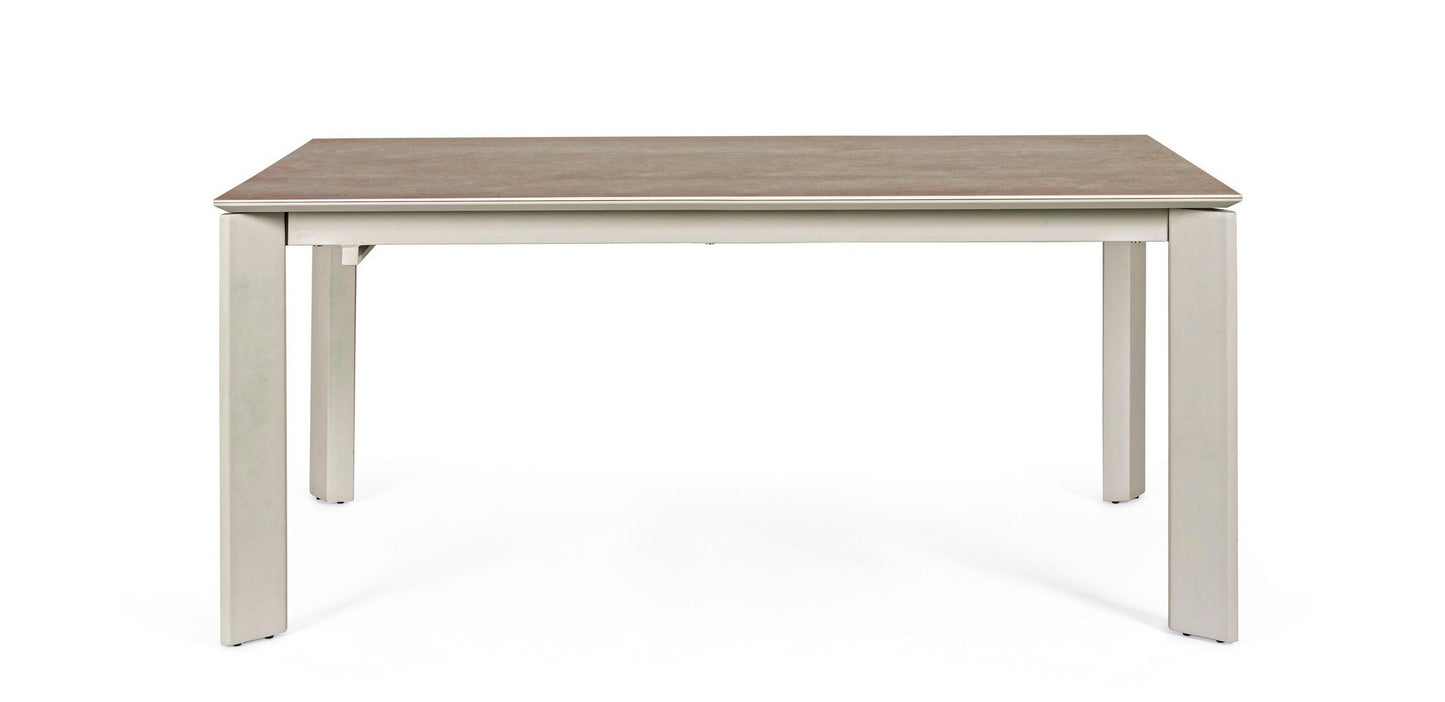 Mesa extensible Briva en gris tórtola