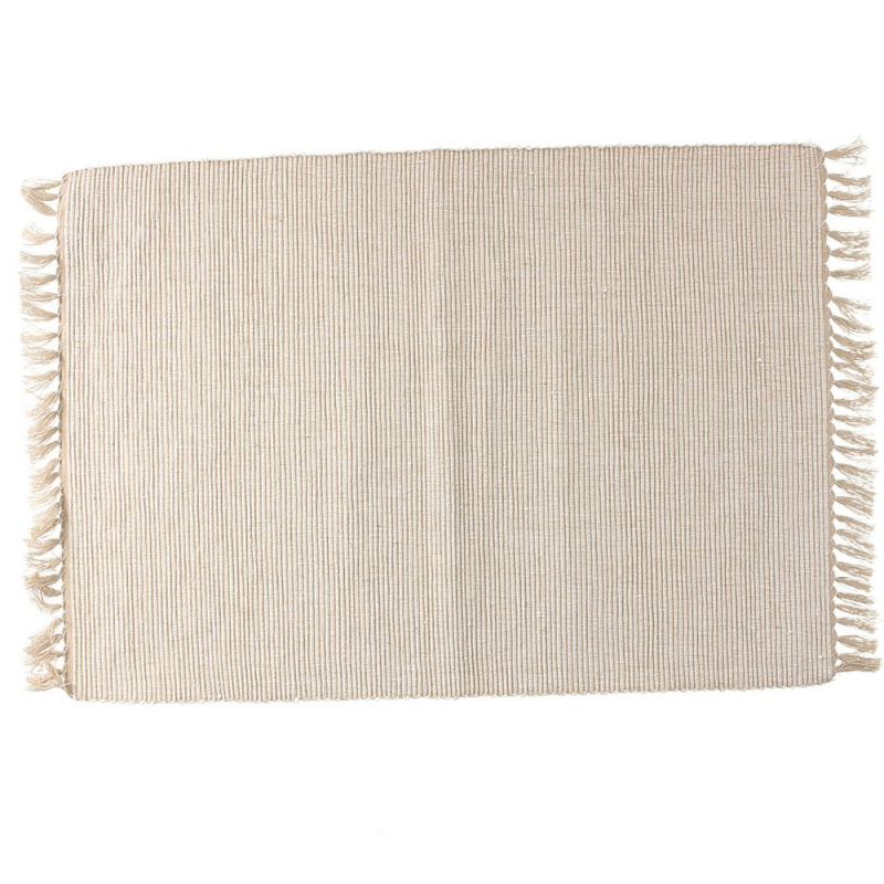 Mantel individual rectangular 35x50 cm de algodón reciclado beige Línea Basic