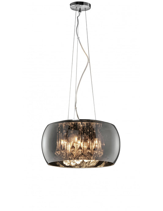 Suspensión Y Colgantes De Vapor De Vidrio Cromado Ø40 cm Trio Lighting