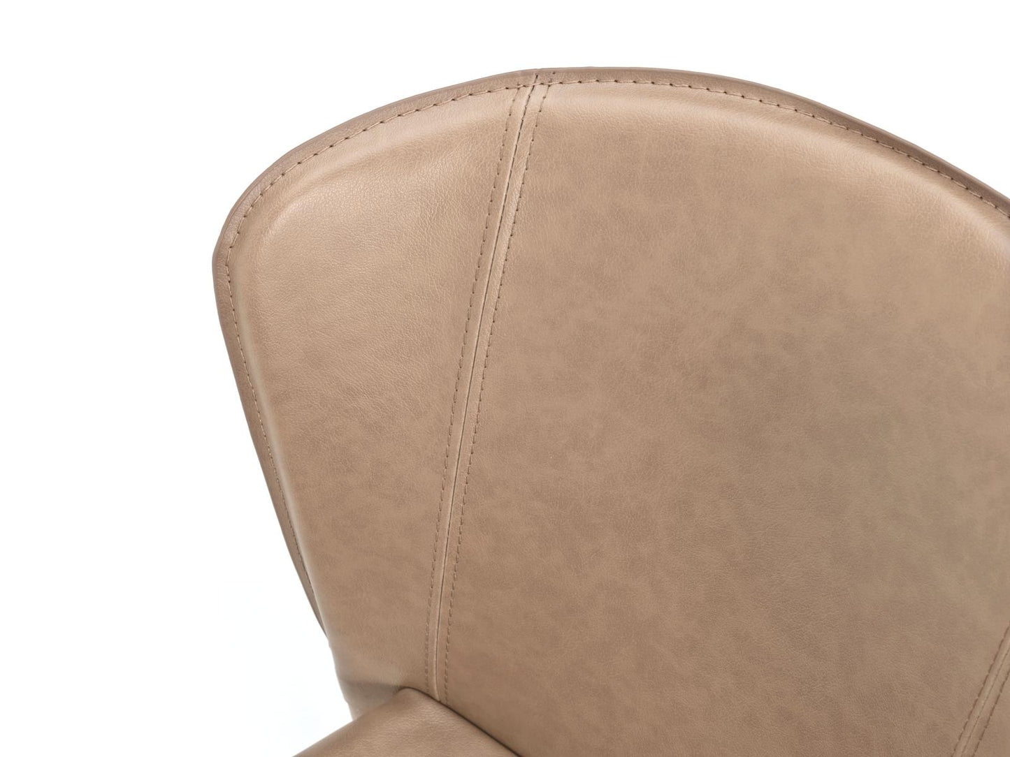 4x Silla en símil piel y asiento gris tórtola 49x56x82h cm