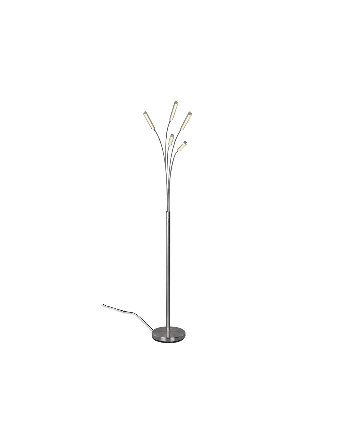 Lámpara de Pie Reed 5 Arcos LED Níquel Mate Al. 195 cm Trio Lighting
