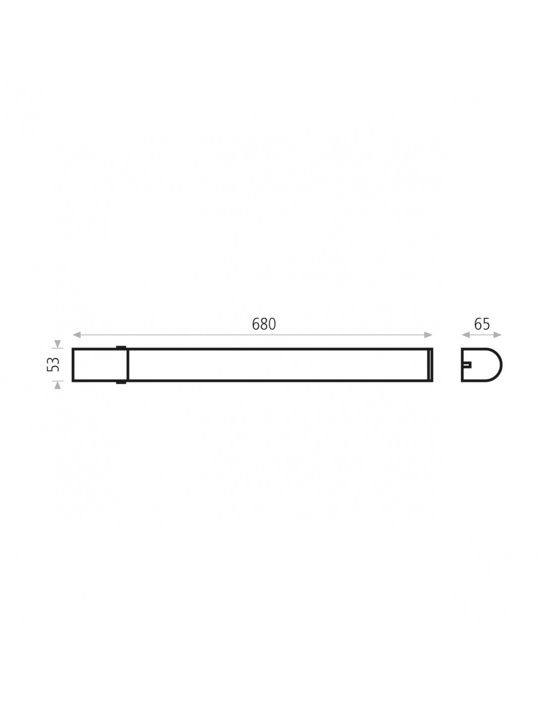 Espejo de Baño Led Aplique Rectangular Blanco Garona IP44 ACB