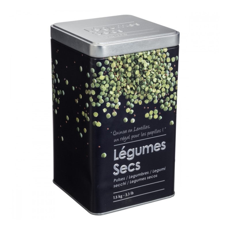 Recipiente de cocina de hierro negro para legumbres 1,5kg 10,8x10,8x h18,4 cm
