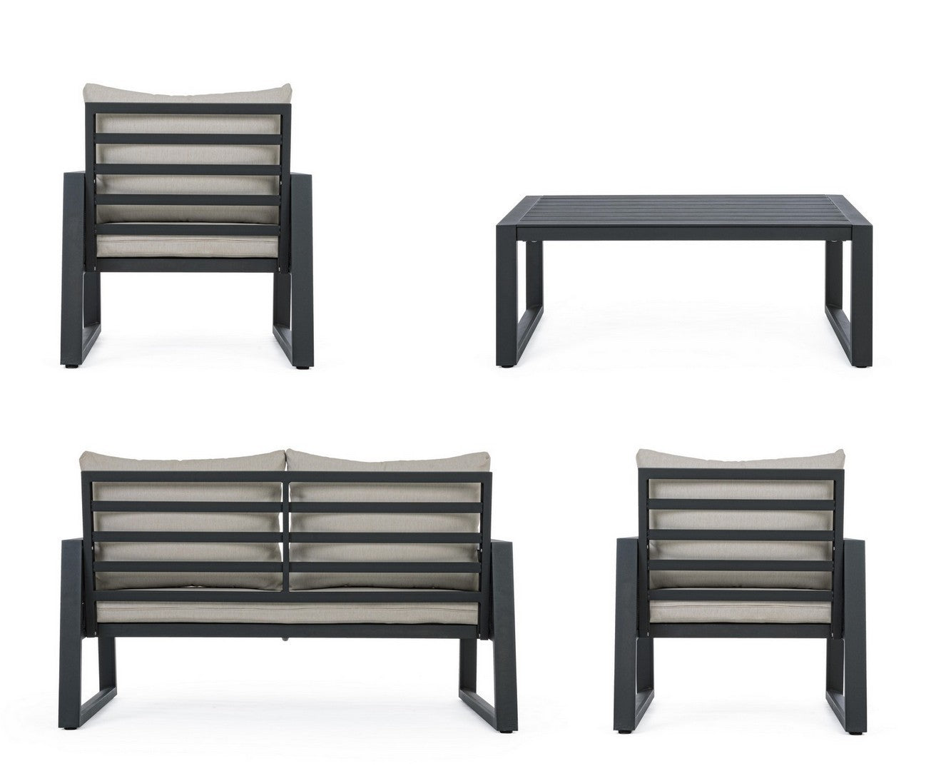 Conjunto de salón de jardín Captiva antracita