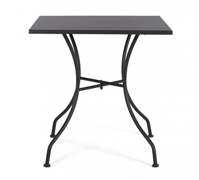 Mesa Kelsie acero antracita 70x70 cm