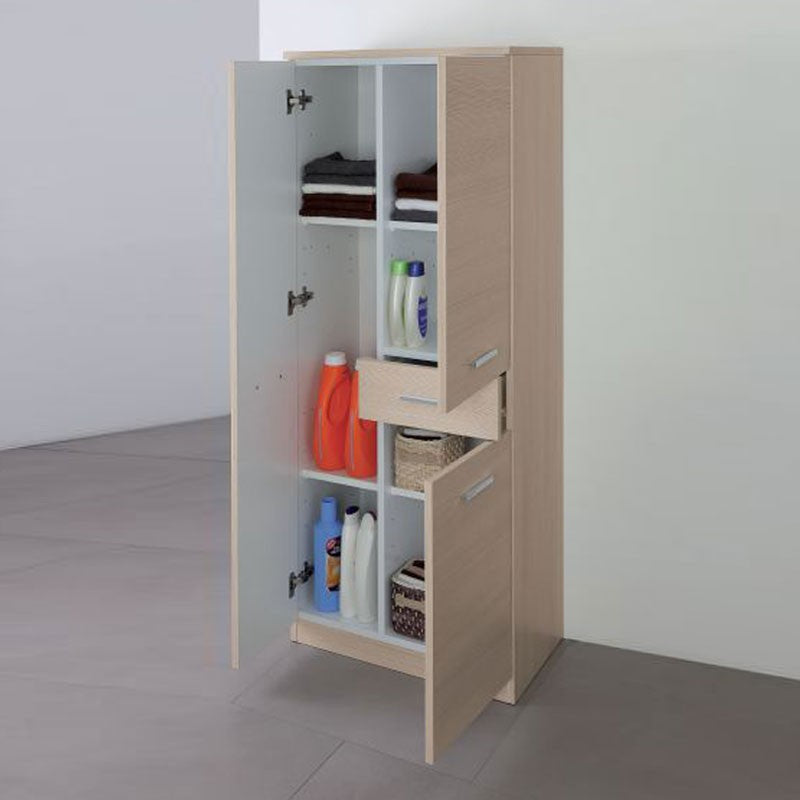 Toallero Larice con tres puertas y un cajón 60x35x 148,5 cm