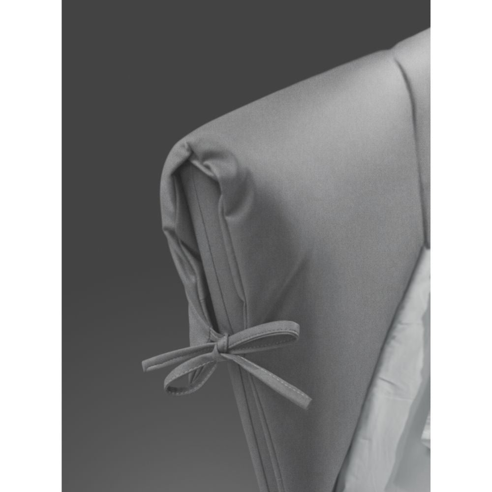 Letto matrimoniale contenitore Fiocco tessuto grigio EFFEZ