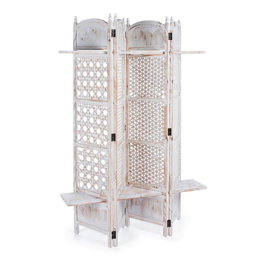 Biombo Intrex de 3 puertas estilo rústico con estantes de 180h cm