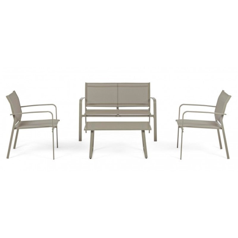 Bizzotto conjunto de jardín gris paloma 4 piezas