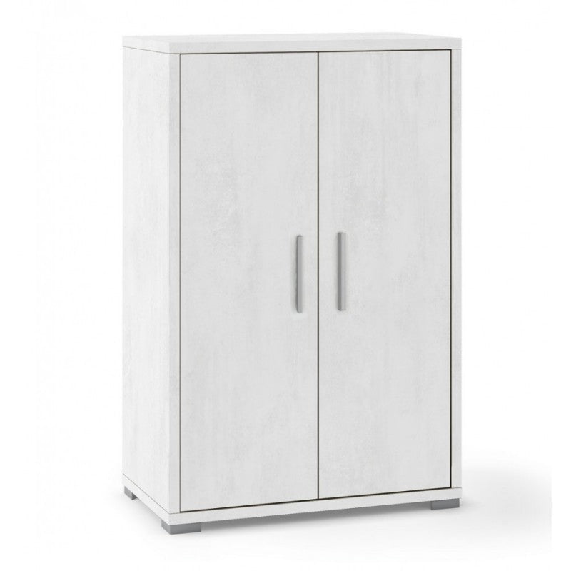 Armario multiusos de dos puertas Ossido Blanco 71x41x h110 cm