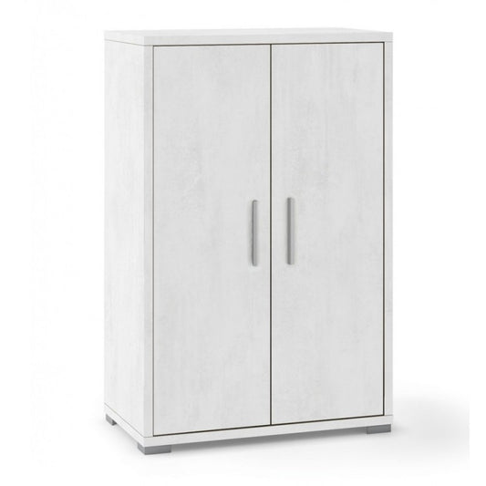 Armario multiusos de dos puertas Ossido Blanco 71x41x h110 cm