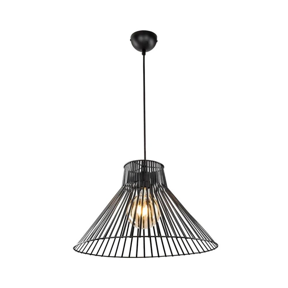 Lámpara colgante de alambre de metal negro Panama MDL4135