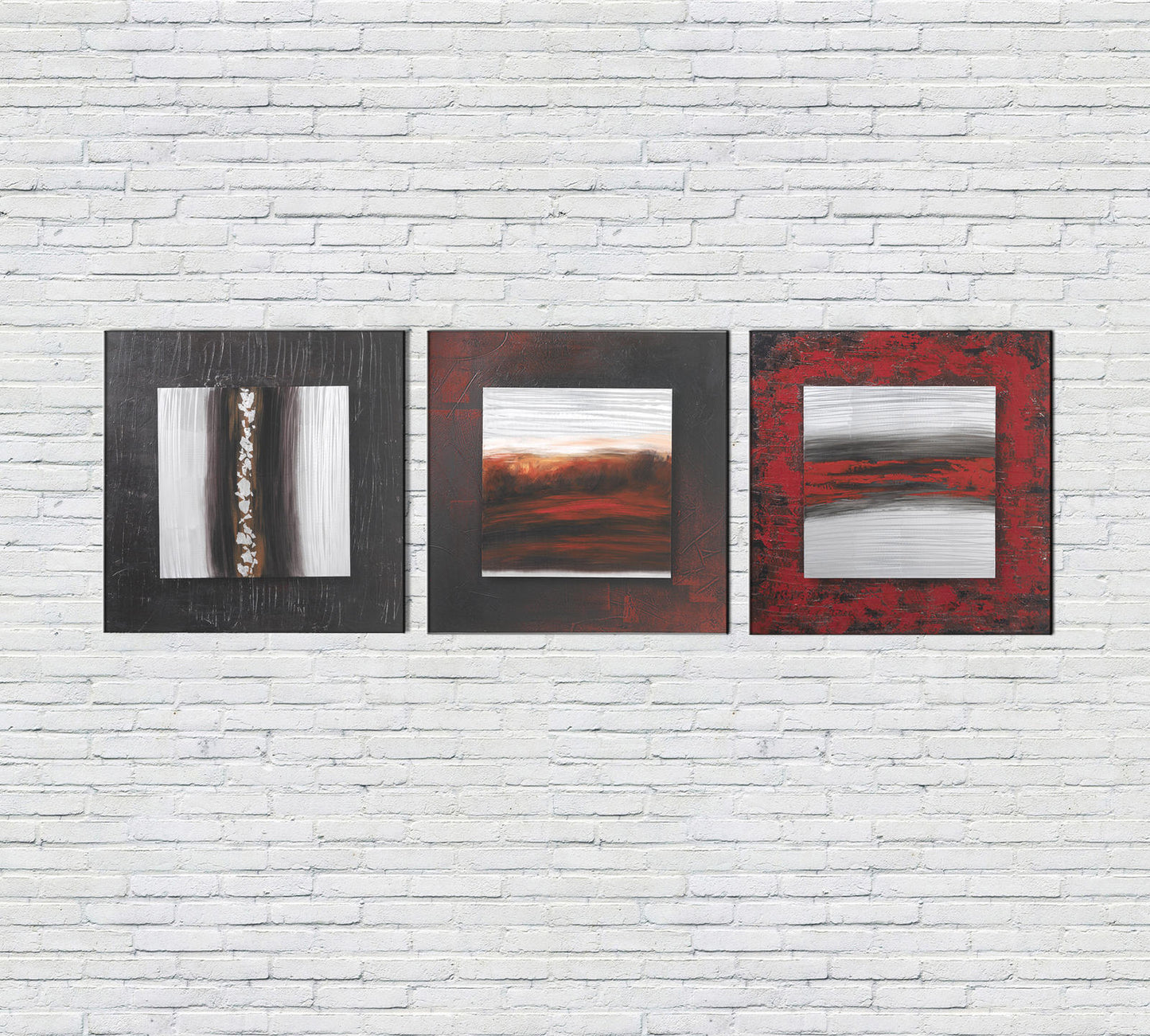 Óleo sobre lienzo multicolor y marco de madera 80x80 cm