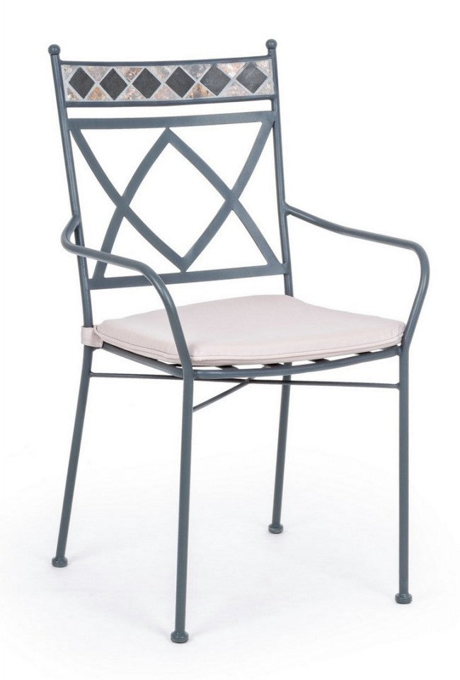 Silla de metal para exterior Berkley