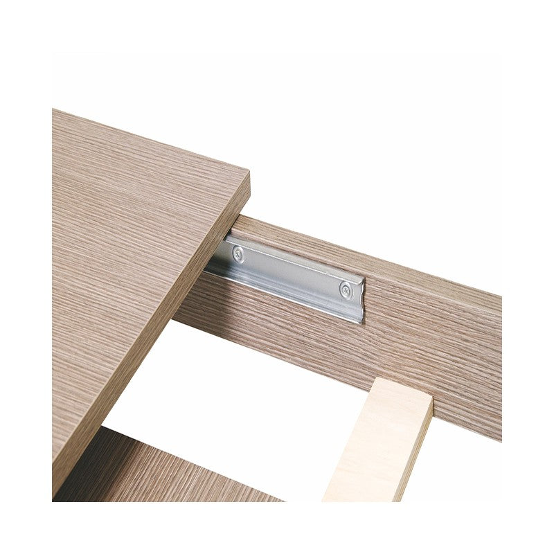 Mesa de comedor extensible íntegramente en madera de melamina 90x160-200 cm Olmo