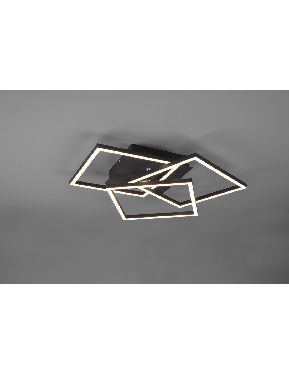 Lámpara de techo 3 cuadrados ajustable LED atenuador móvil negro Trio Lighting