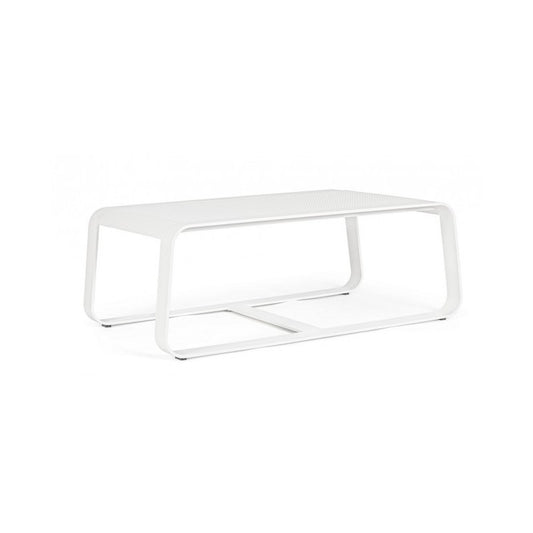 MERRIGAN mesa de centro exterior aluminio blanco 105x62x h38 cm