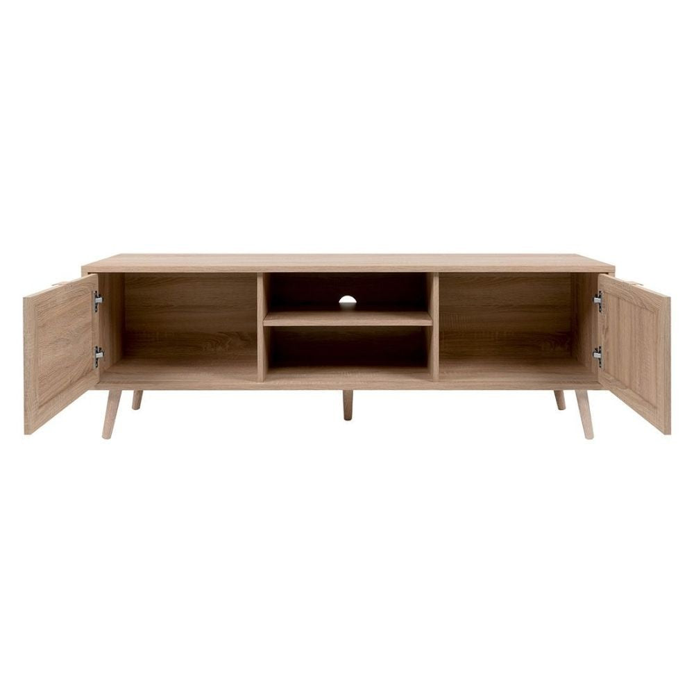 Mueble TV Bali 56A con 2 puertas efecto mimbre