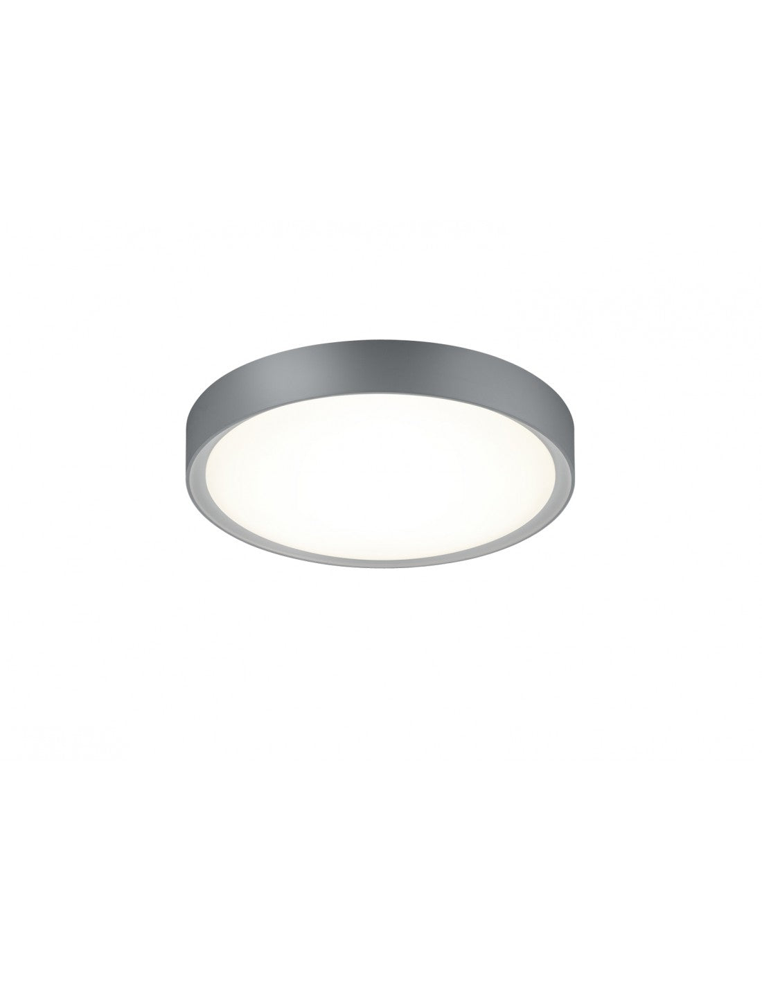 Clarimo Lámpara de Techo Redonda LED Regulable Aluminio IP44 Ø33 cm Trio Lighting