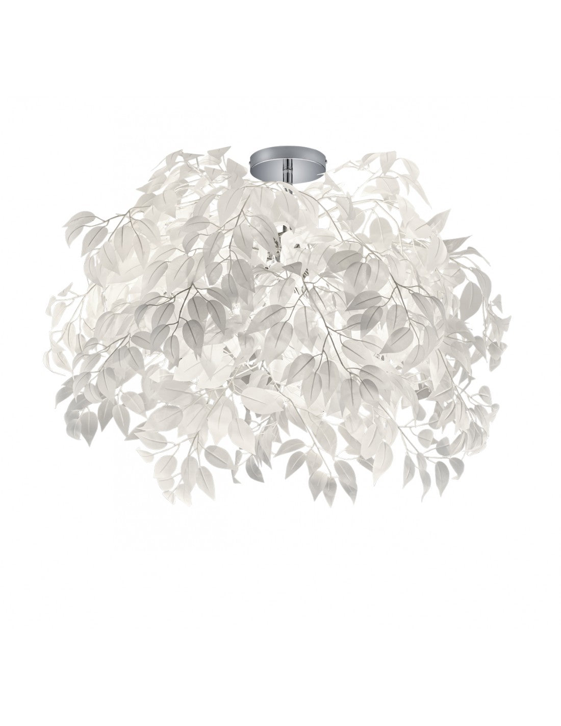 Lámpara de techo 3 Luces Lavable Hojas Blancas Leavy Ø70 cm Trio Lighting