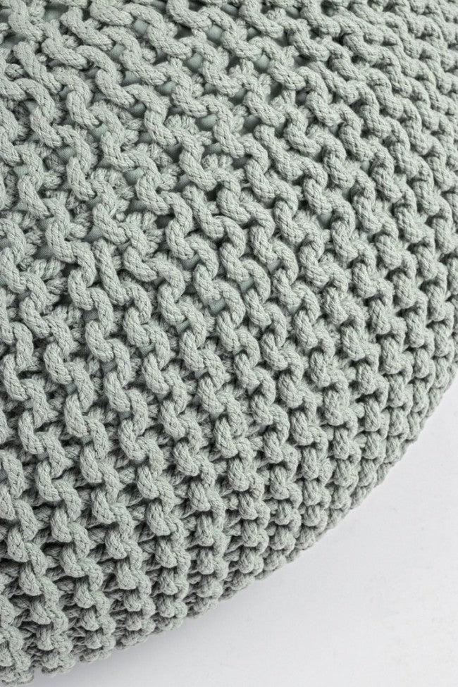 Puf tejido Bizzotto menta 80 cm