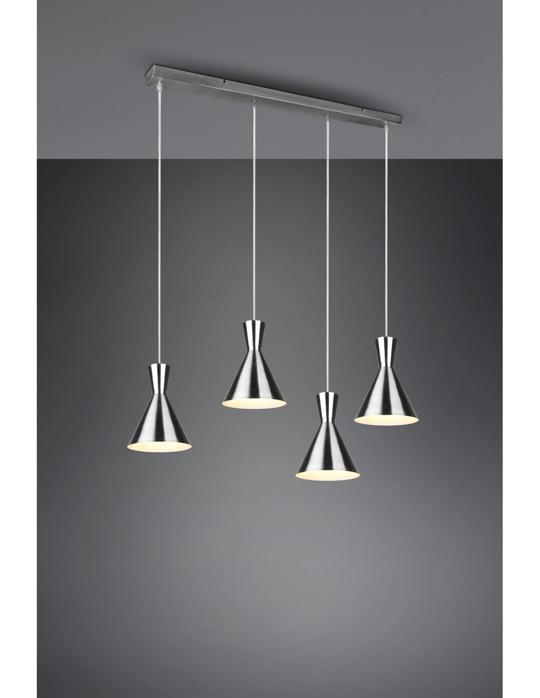 Lámpara Enzo Lineal 4xE27 Níquel Mate Trio Lighting
