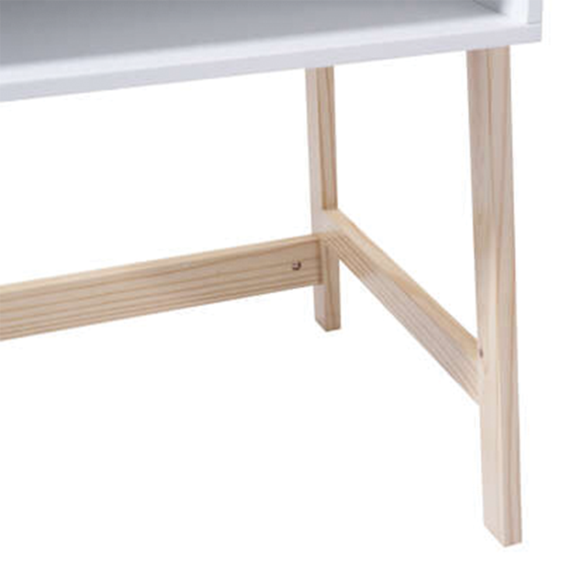 Mini escritorio de madera blanco L58 x P46,3 x H52 cm