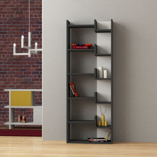Librería oppa blanco antracita 60x162