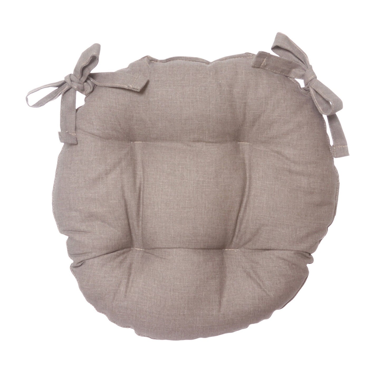 Funda de silla redonda ribete gris tórtola