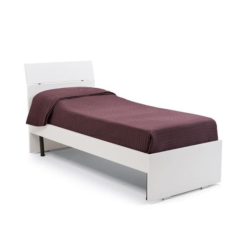 Cama queen size de fresno blanco para dormitorio 200x131xH 98 cm