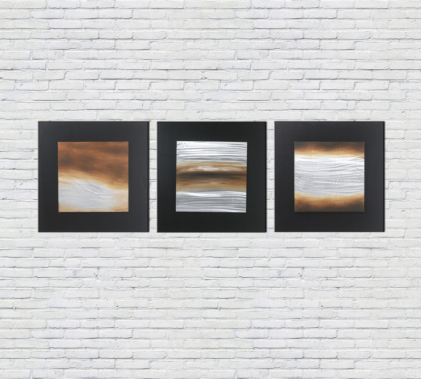 Óleo sobre lienzo multicolor y marco de madera 80x80 cm