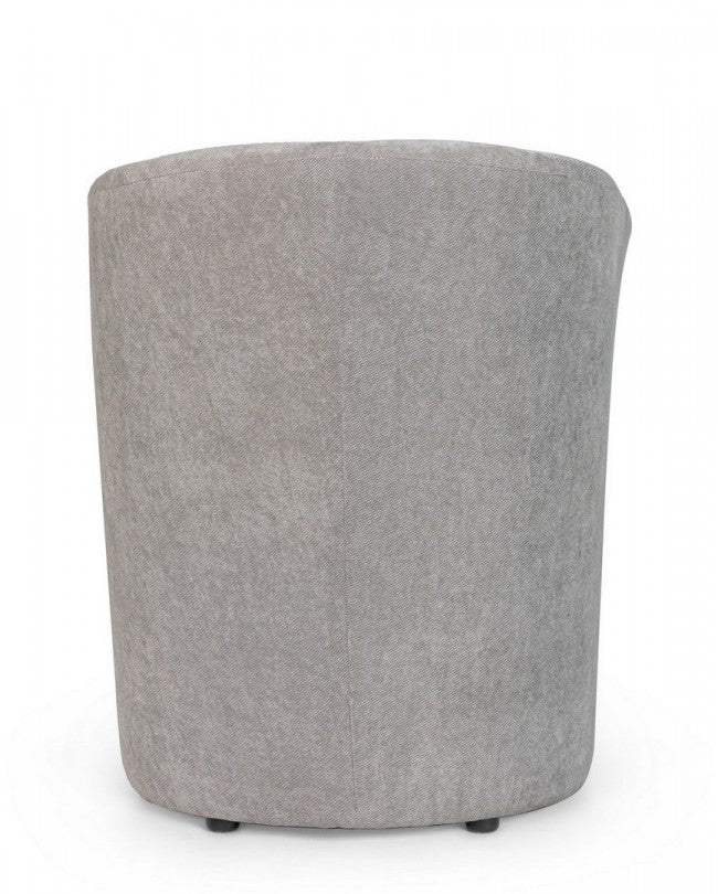 Sillón de madera y tela gris claro BELICE 64,5x63x h76 cm