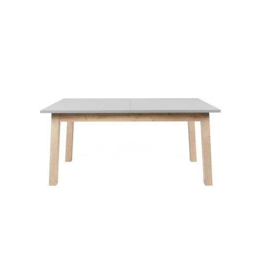 Mesa extensible moderna en roble gris 90 x 160 -240 cm