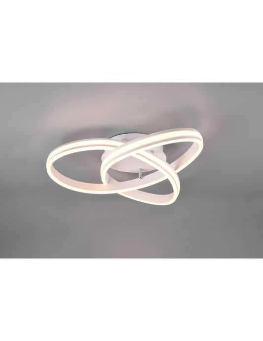 Lámpara de techo Vortice moderna Yara White Led Dimmer Trio Lighting